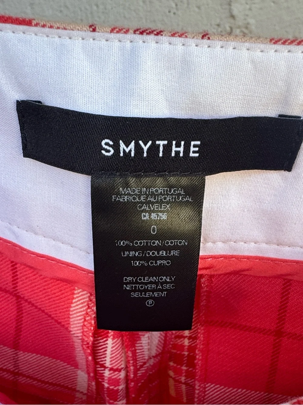 Smythe Pleated Walking Shorts Watermelon Plaid Size 4